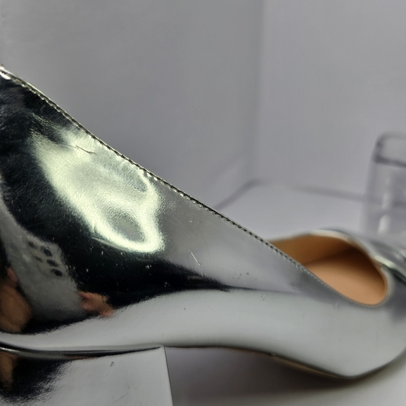 Rupert Sanderson London Naxos Mirror Pump Women's Leather Silver Shoes Size 40/9 - Picture 14 of 16